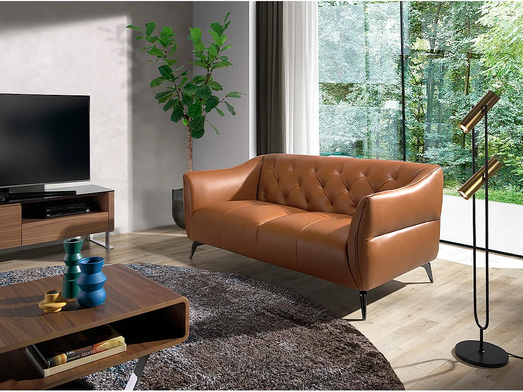 2-osobowa sofa Chester z brązowej skóry 6168 ANGEL CERDA 714009