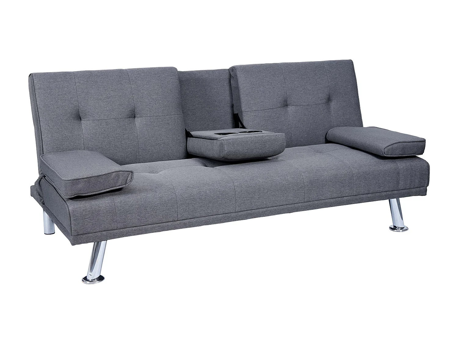 3-osobowa sofa MCW-F60, tekstylny, ciemnoszary 2157961