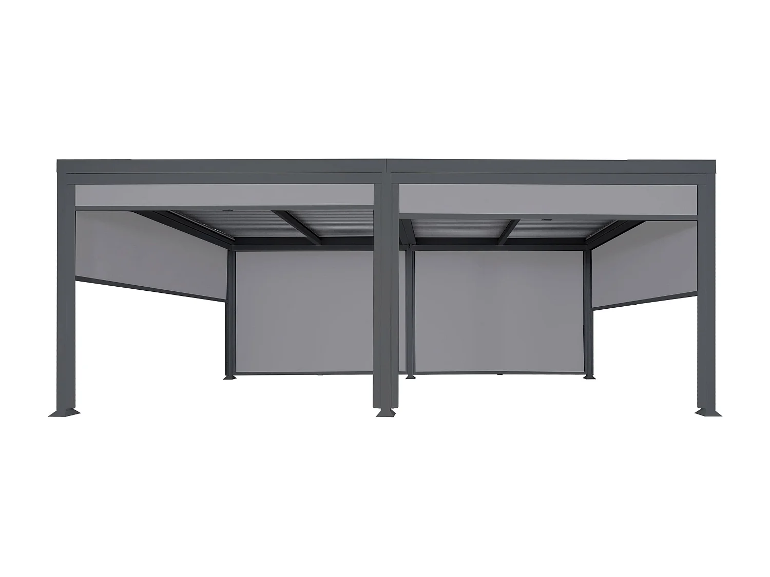 Pergola aluminiowa MCW-L41 z 6 ściankami bocznymi, antracyt 2157271