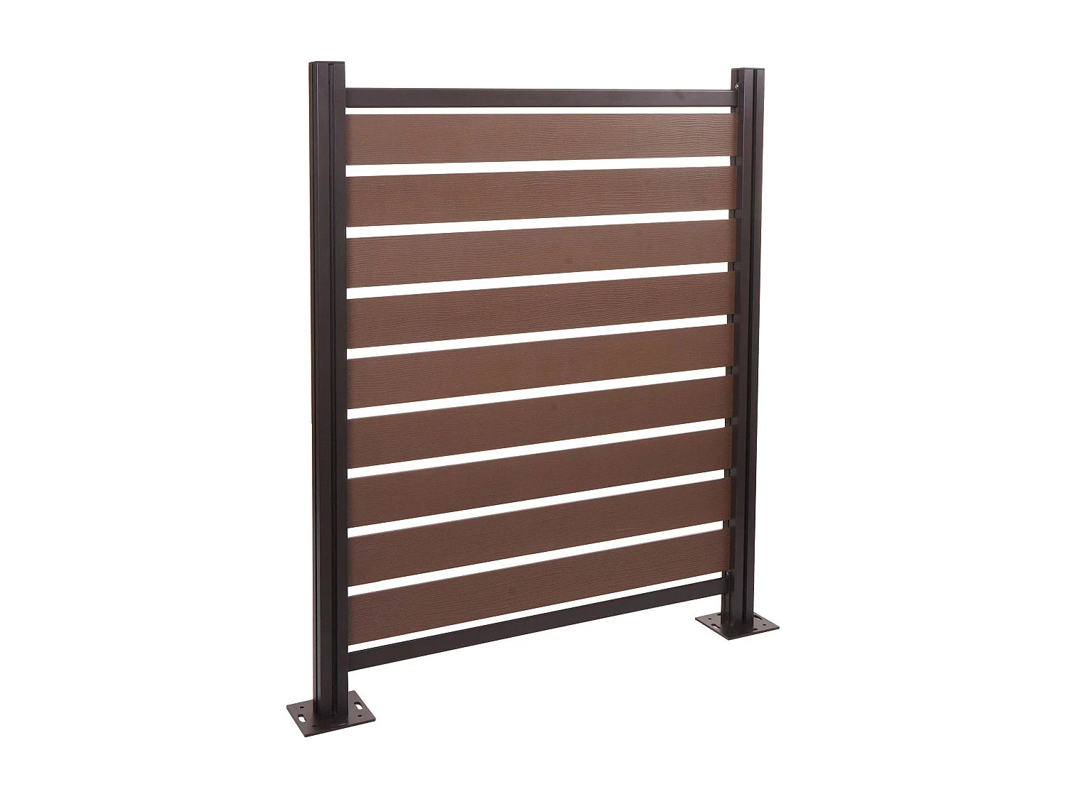 Aluminiowe ogrodzenie kosza na śmieci MCW-K57, brązowy 2166443 - obrazek 1