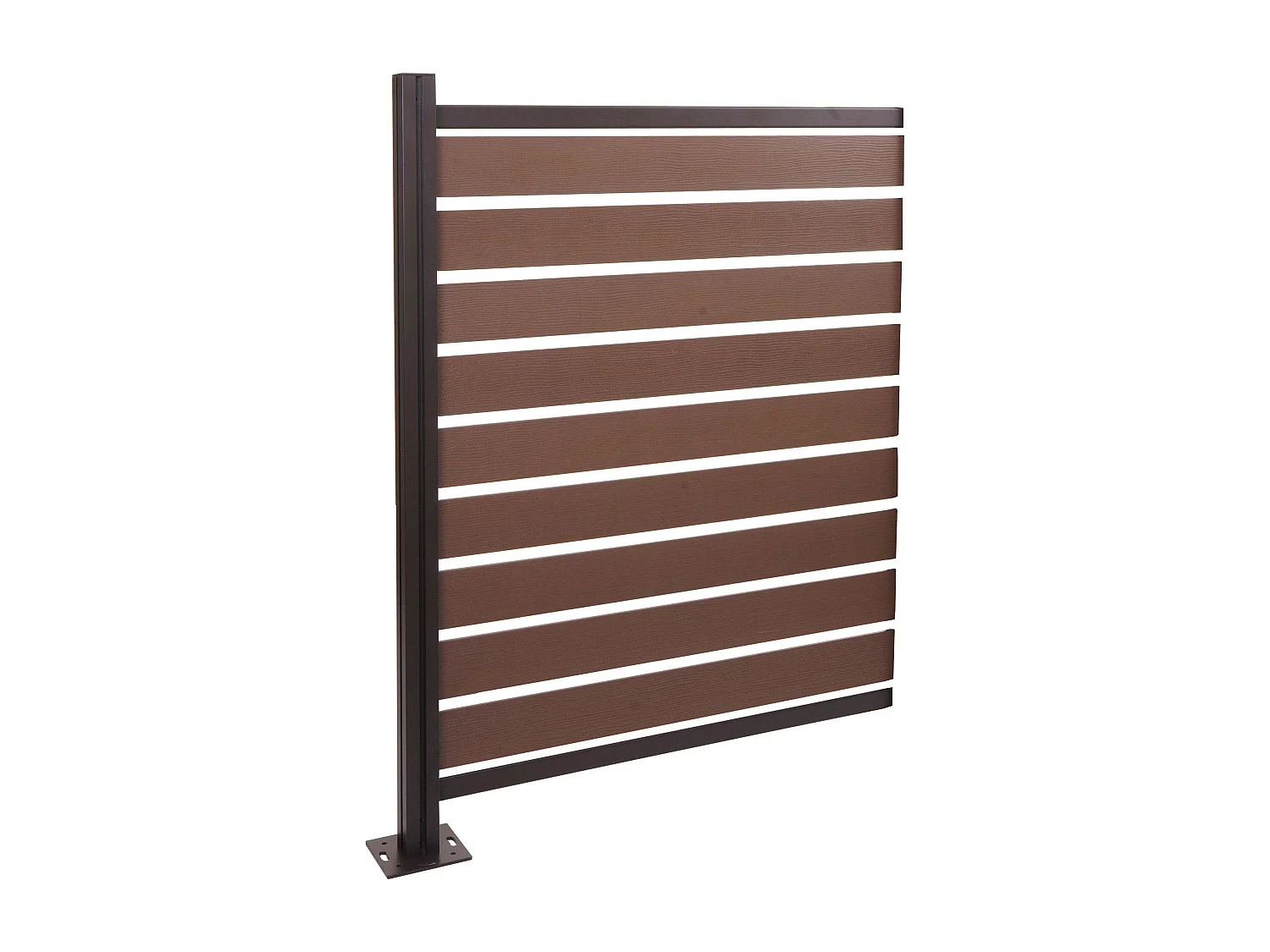 Aluminiowe ogrodzenie kosza na śmieci MCW-K57, brązowy 2166451 - obrazek 1