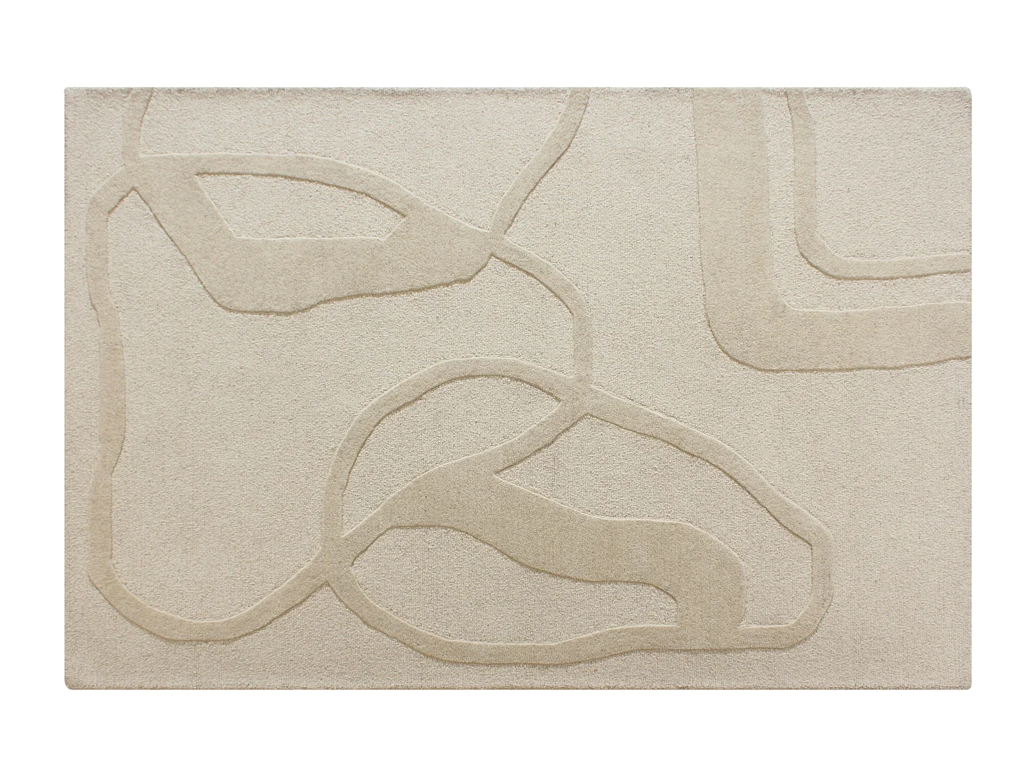 Dywan tuftowany 100% wełna - 200 x 290 cm - Beżowy - 2200g/m² - ALINOR 4826234 - obrazek 1