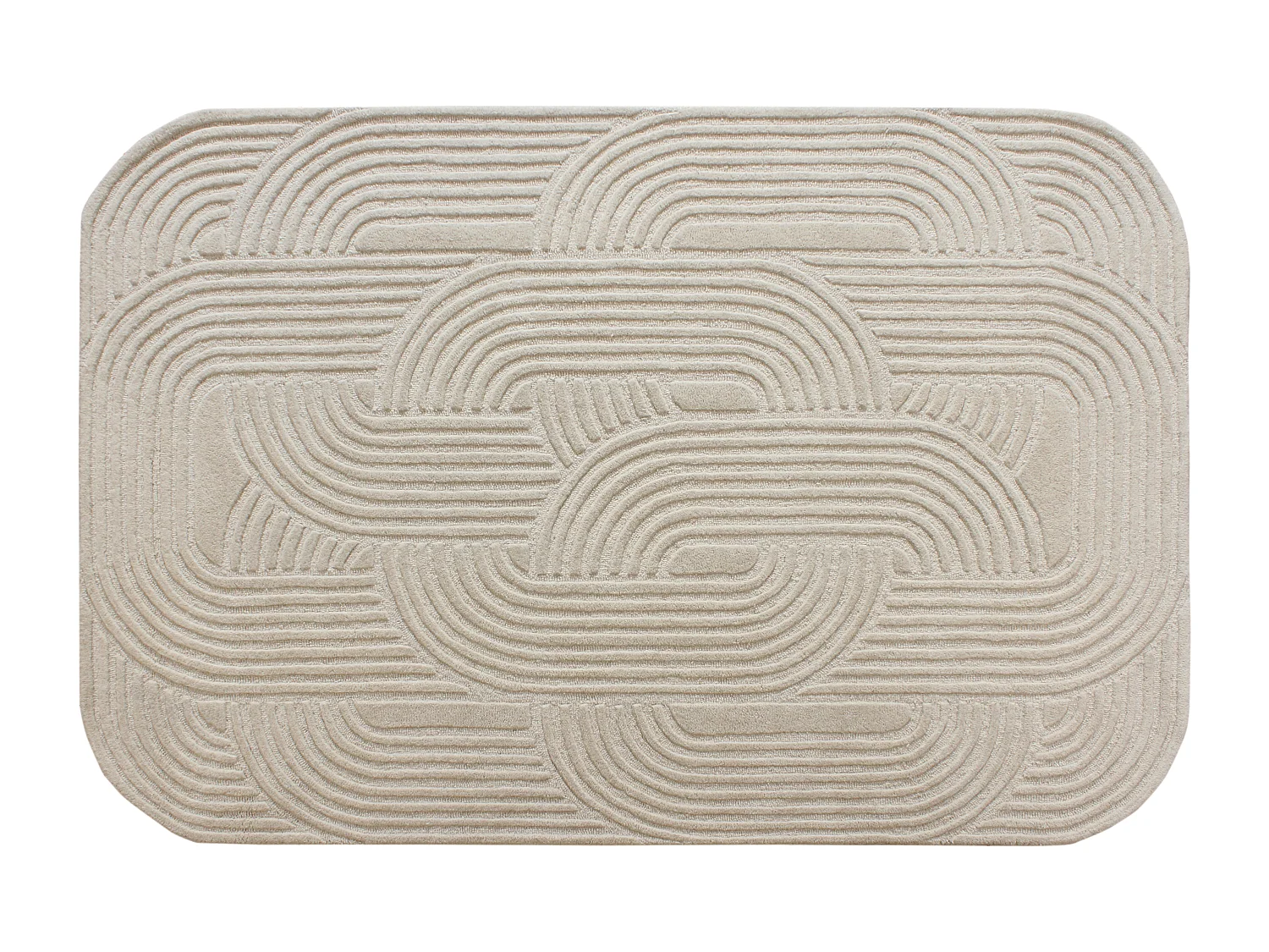 Dywan tuftowany 100% wełna - 200 x 290 cm - Beżowy - 2200g/m² - ARANEL 4823910 - obrazek 1