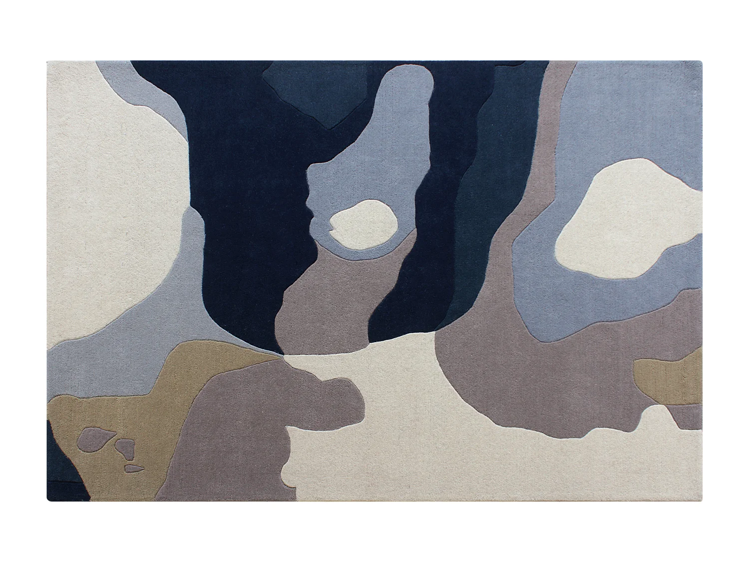 Dywan tuftowany 100% wełna we wzory abstrakcyjne - 160 x 230 cm - Wielokolorowy - 2400g/m² - ELINA 4823886 - obrazek 1