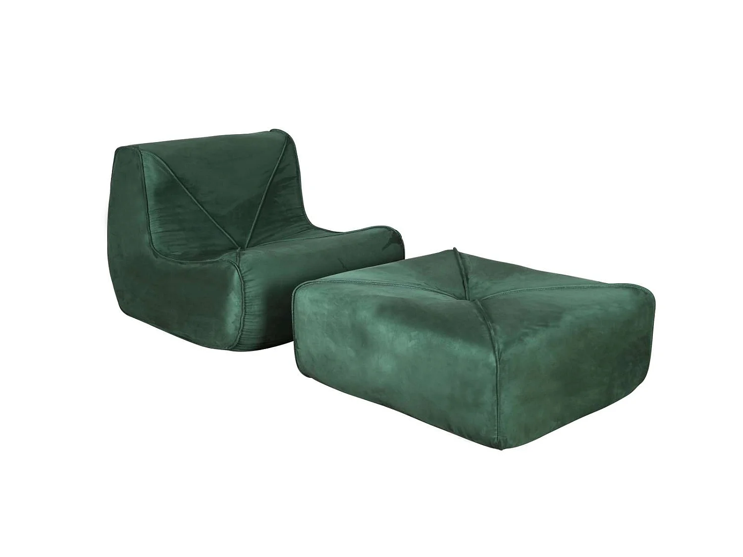 Fotel z podnóżkiem 86x102x70 cm zielony nua n24-15 4798608 - obrazek 1