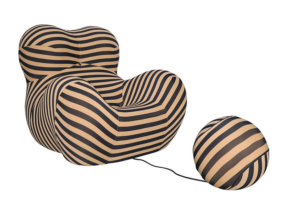 Fotel 76x68x63 cm Czarny Beżowy nua n31-29 4798615 - obrazek 1