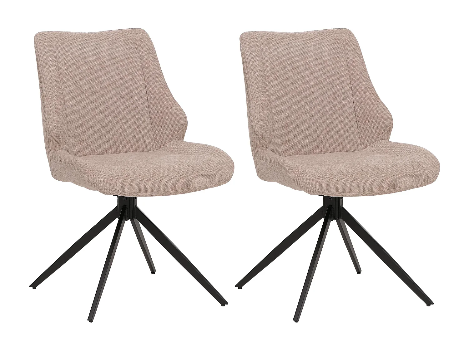 Krzesło do jadalni MCW-O48 (zestaw 2 szt.), beżowe 4334734