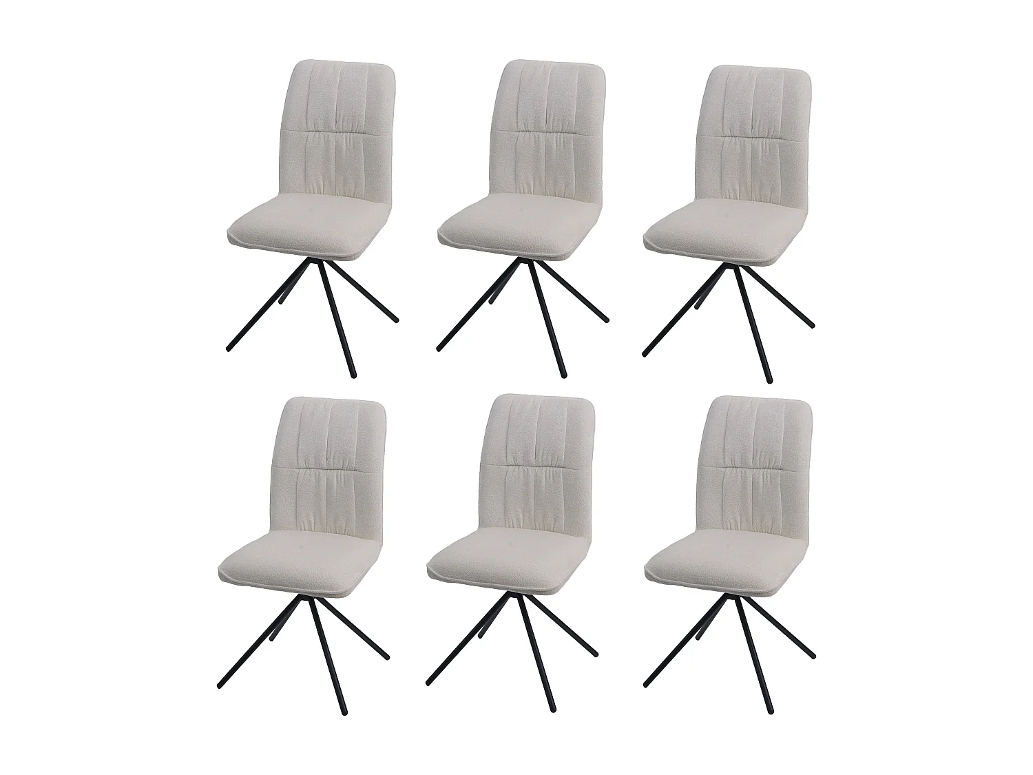 Krzesło do jadalni MCW-N99 (zestaw 6 sztuk), kremowe 4212748 - obrazek 1