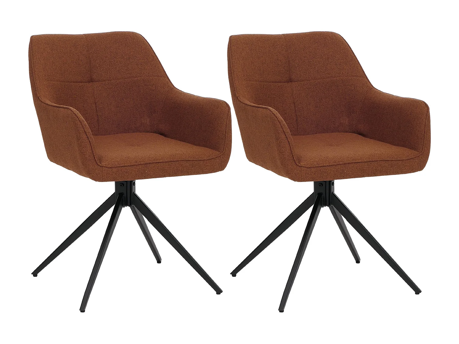 Krzesło do jadalni MCW-O47 (zestaw 2 sztuk), terakota 4334742