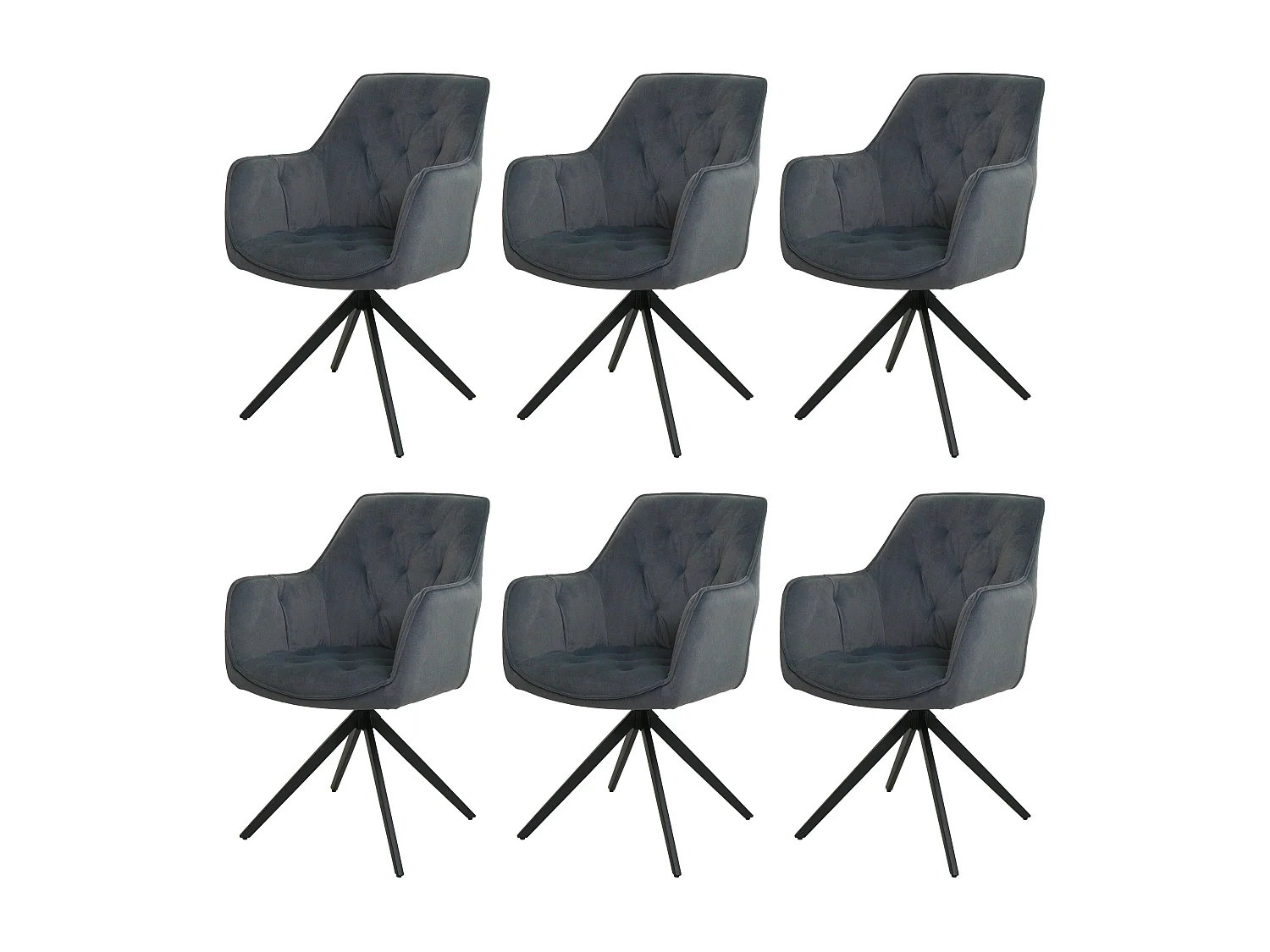 Krzesło do jadalni MCW-L80 (zestaw 6 sztuk), antracyt 1800819 - obrazek 1
