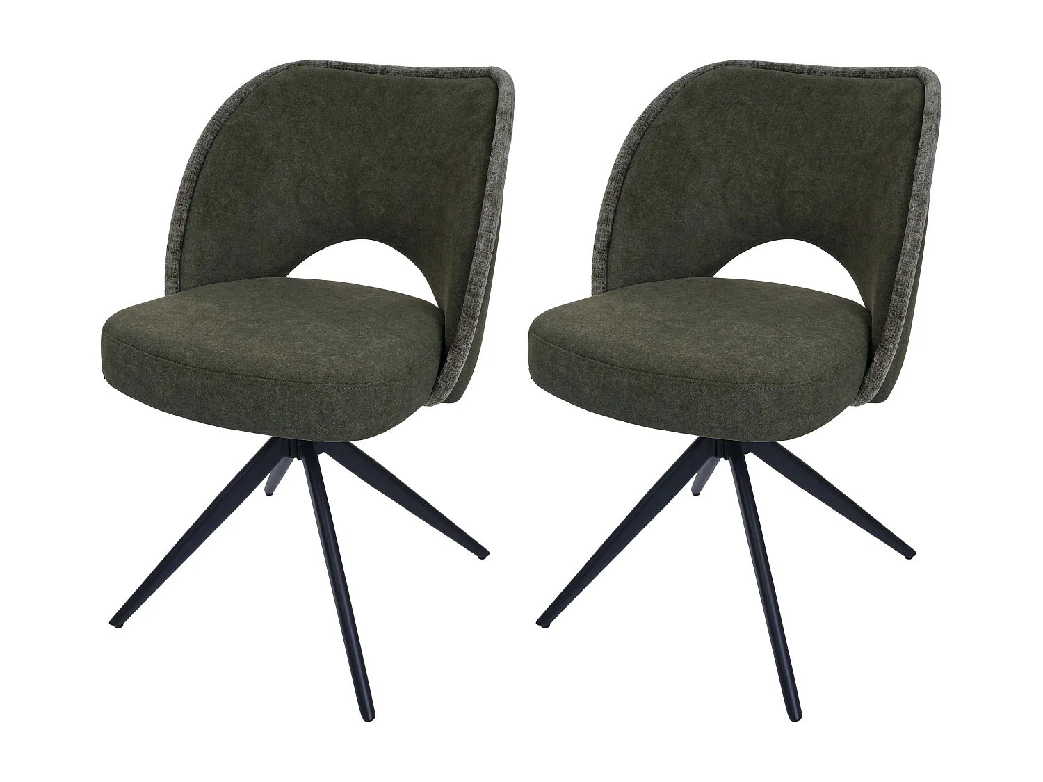 Krzesło do jadalni MCW-N72 (zestaw 2 sztuk), zielony 4336987 - obrazek 1