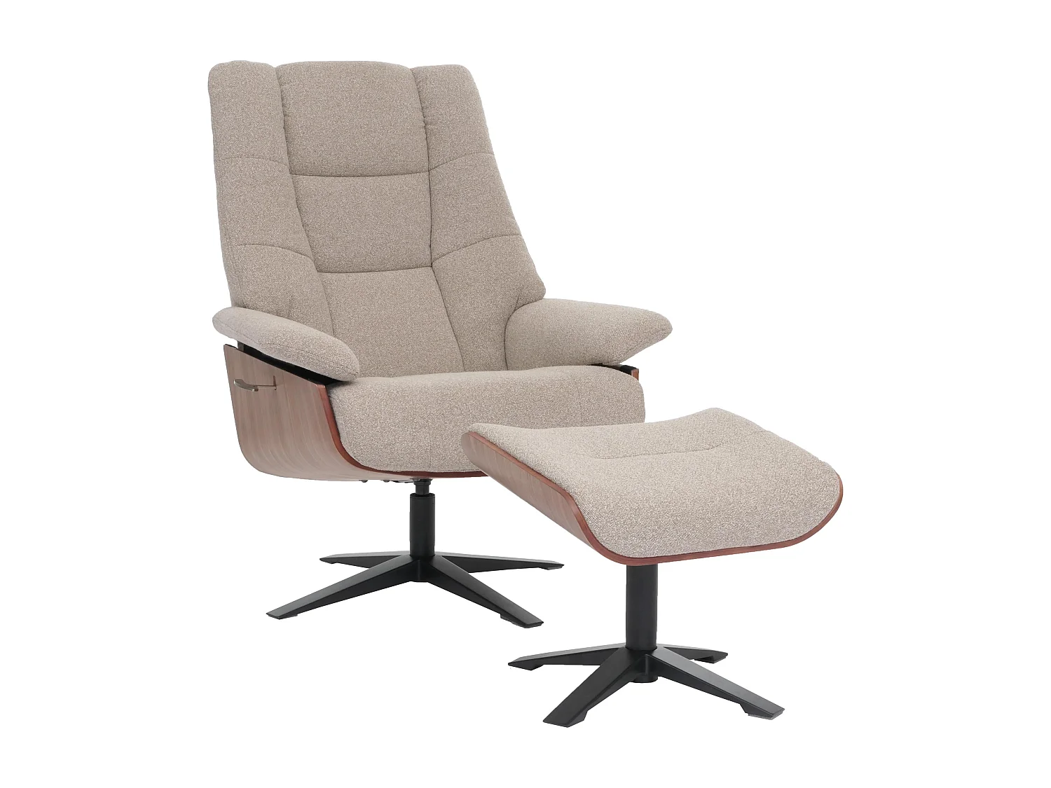 Fotel relaksacyjny + stołek MCW-N57, brązowy 4212788 - obrazek 1