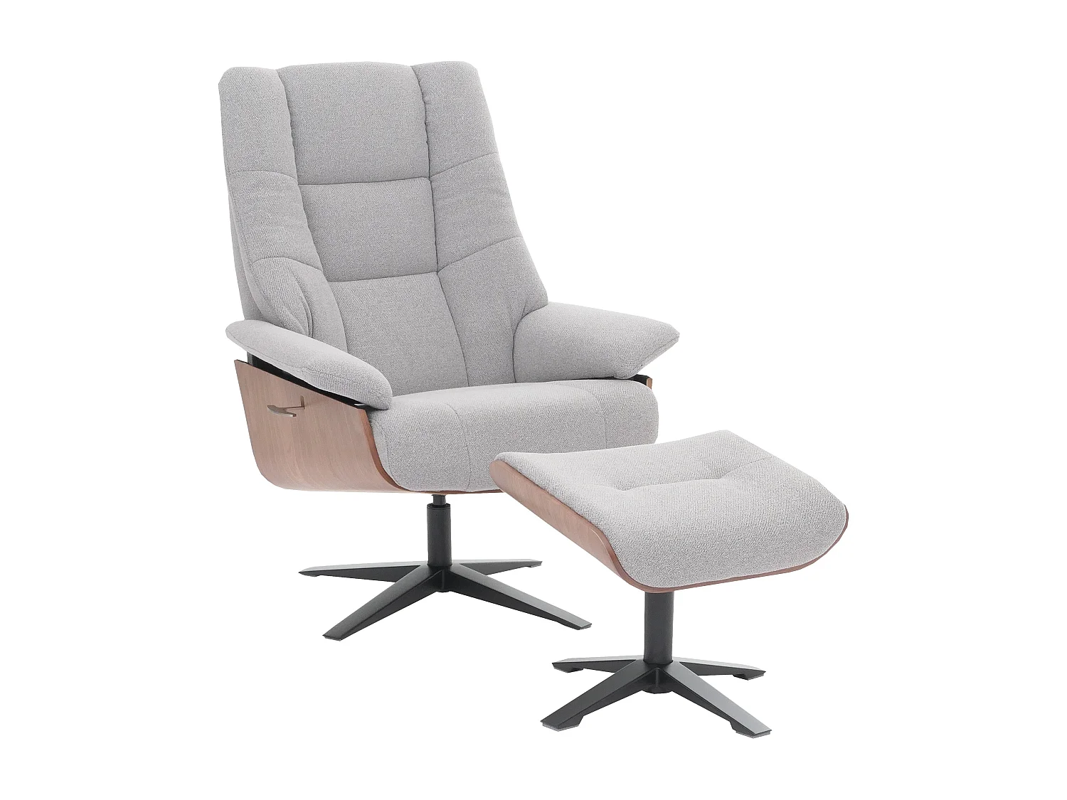 Fotel relaksacyjny + stołek MCW-N57, szary 4212794 - obrazek 1