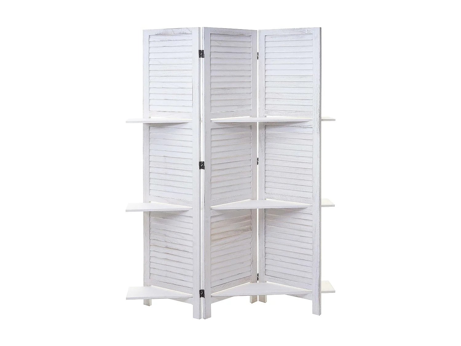 Ekran Aberdeen z półkami, biały/biały 2157803