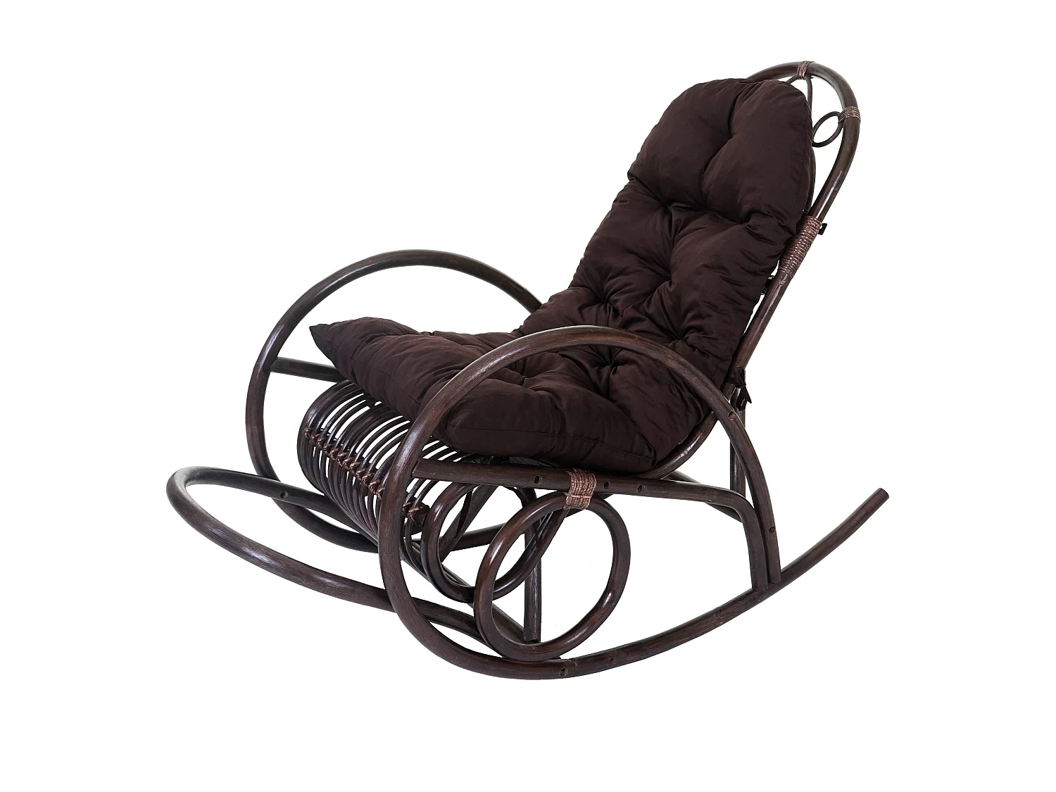Fotel bujany MCW-C40 Rattan, brązowa poduszka 1970697 - obrazek 1