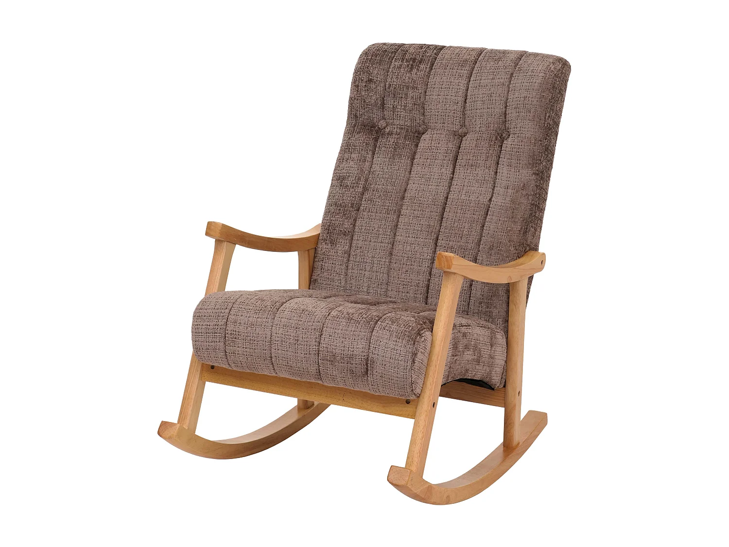 Fotel bujany MCW-K10, brązowy, stelaż naturalny 3773309 - obrazek 1