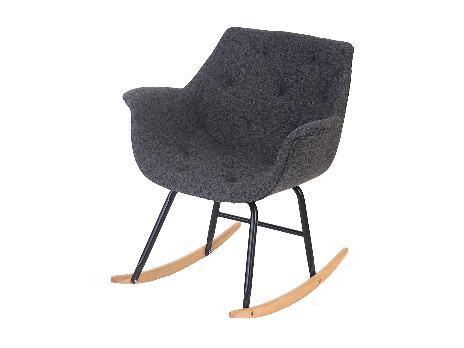 Fotel bujany Vaasa T820, tekstylny, szary 1970567 - obrazek 1