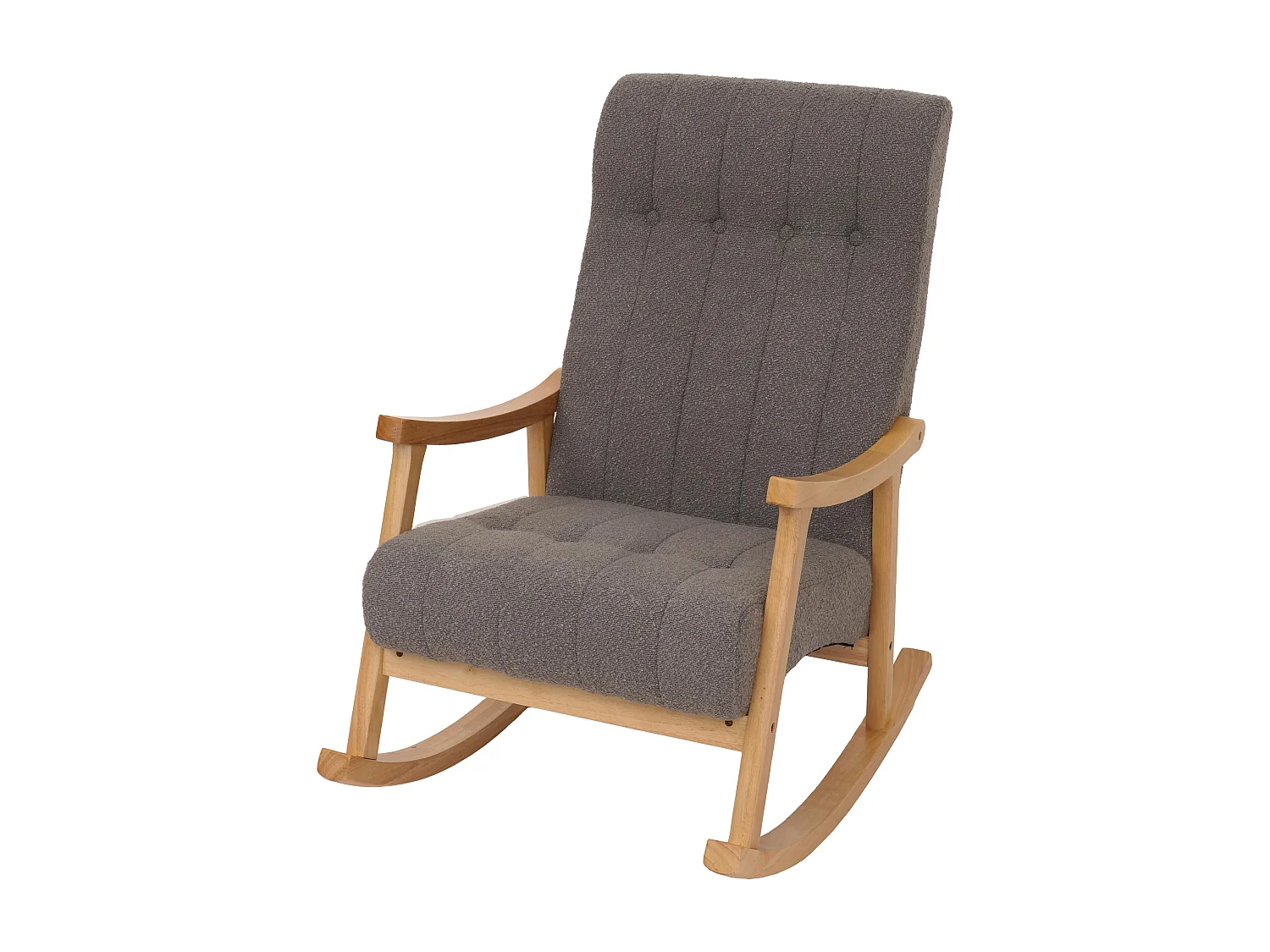 Fotel bujany MCW-K10, ciemnoszary, stelaż w kolorze naturalnym 3773316 - obrazek 1