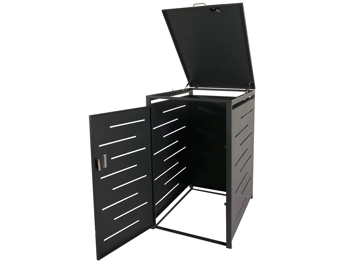 1 pojemnik/2 pojemniki na śmieci MCW-E83, antracyt, stal 39kg 2739885