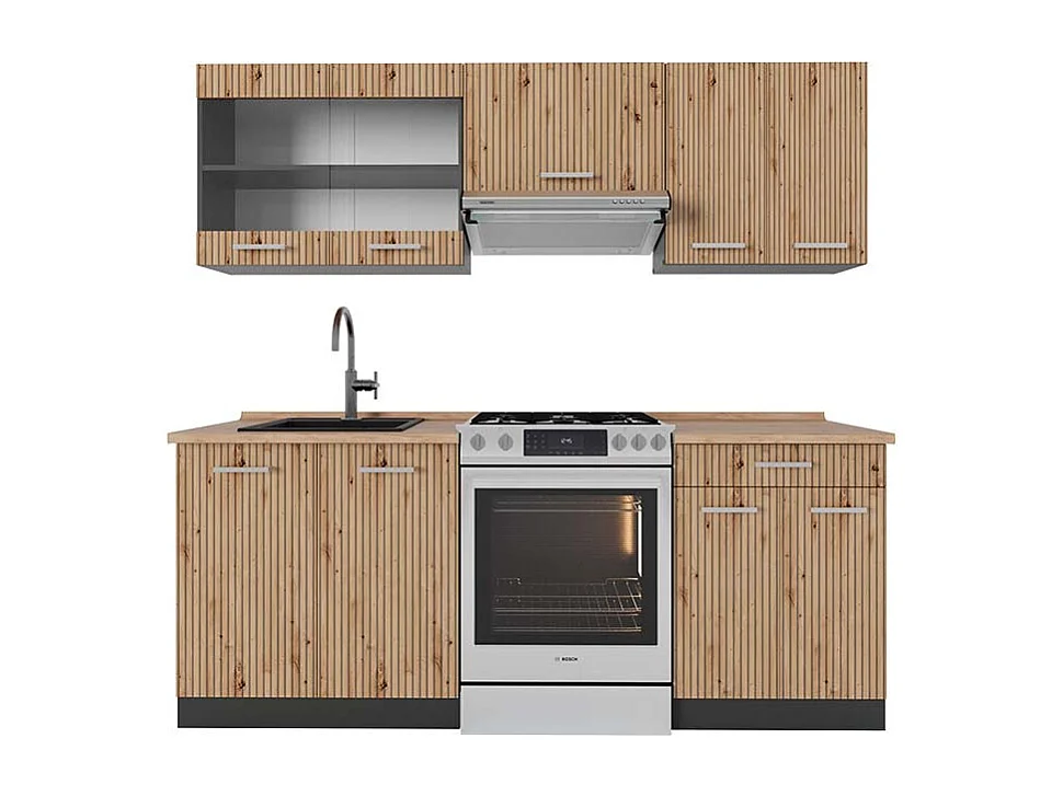 Aneks kuchenny artisan dąb/antracyt 200x60x81.6 r-line 4780106 - obrazek 1