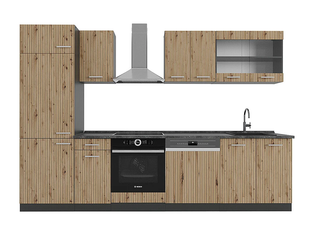 Aneks kuchenny artisan dąb/antracyt 300x46x81.6 r-line 4780226 - obrazek 1