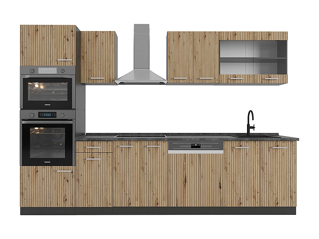 Aneks kuchenny artisan dąb/antracyt 300x46x81.6 r-line 4780906 - obrazek 1
