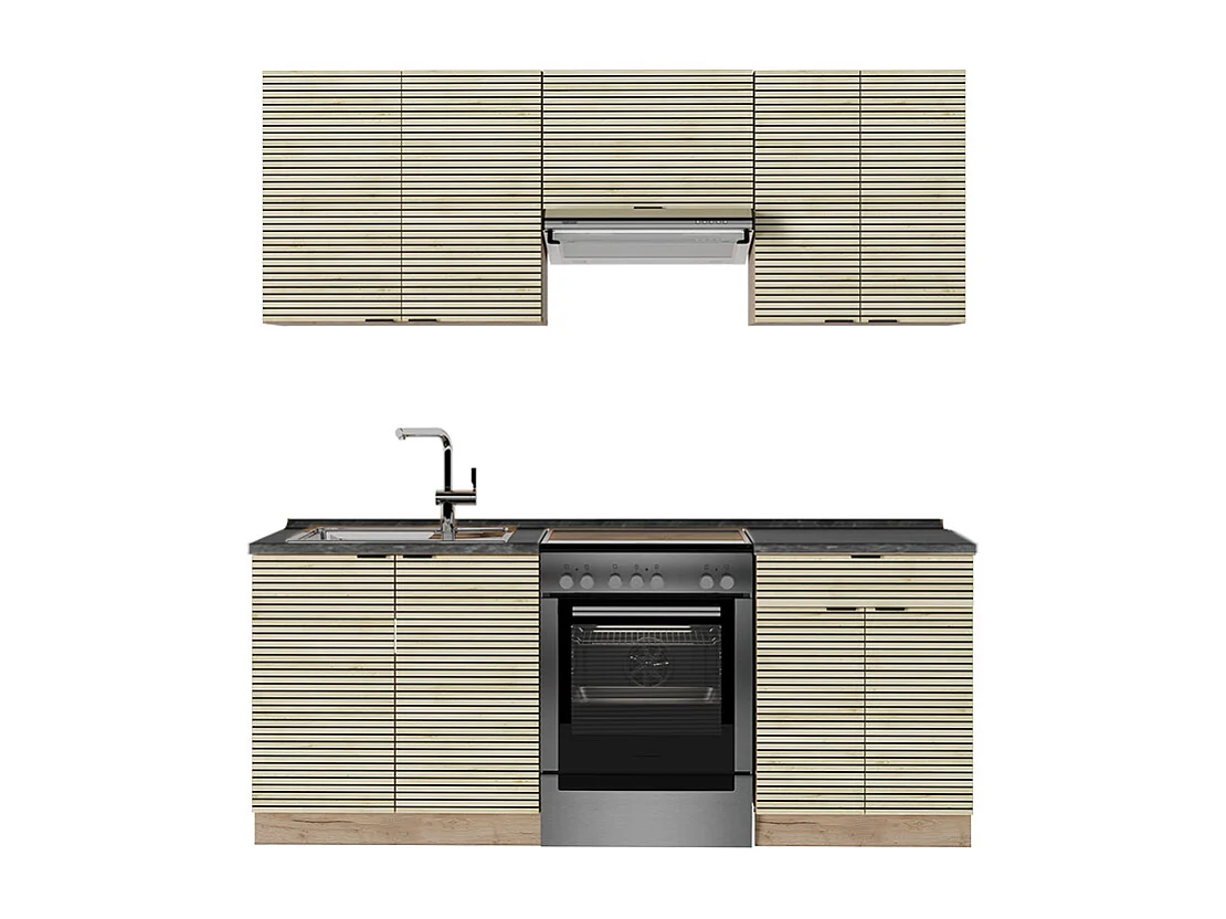 Aneks kuchenny panel dębowy/dąb goldkraft 200x60x81.6 fame-line 4779357 - obrazek 1
