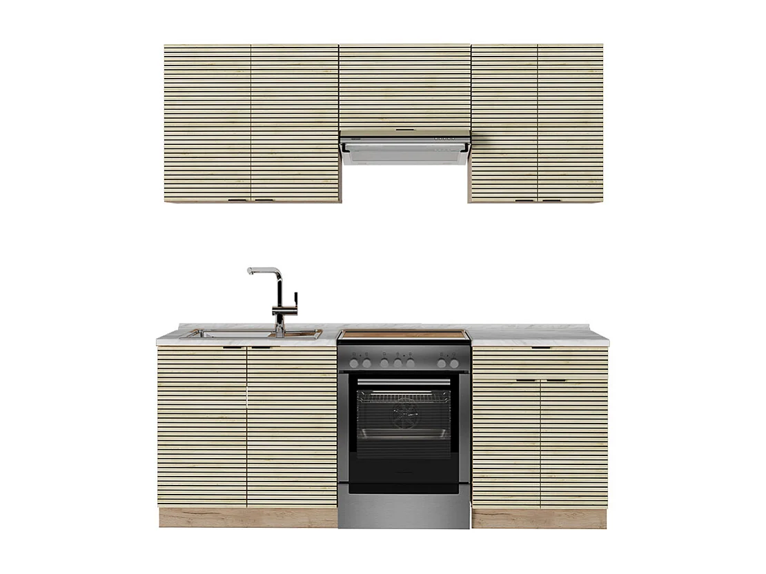 Aneks kuchenny panel dębowy/dąb goldkraft 200x60x81.6 fame-line 4779310 - obrazek 1