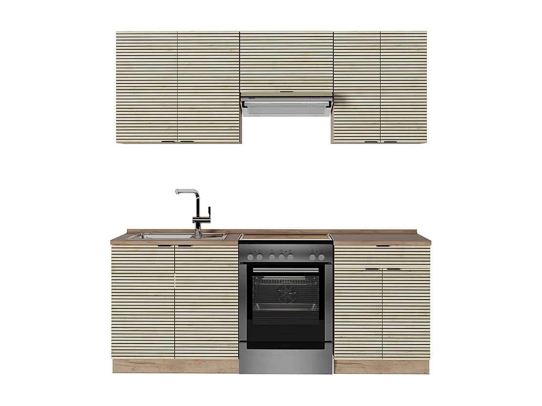 Aneks kuchenny panel dębowy/dąb goldkraft 200x60x81.6 fame-line 4779216 - obrazek 1