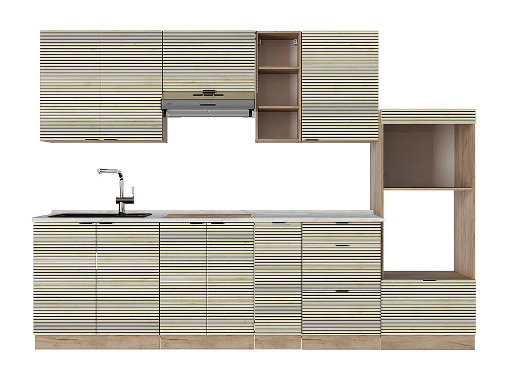 Aneks kuchenny panel dębowy/dąb goldkraft 280x60x81.6 fame-line 4779802 - obrazek 1