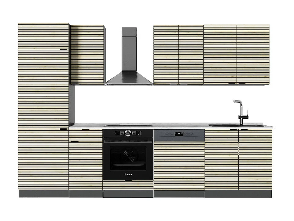 Aneks kuchenny panel dębowy/antracyt 300x46x81.6 fame-line 4780476 - obrazek 1