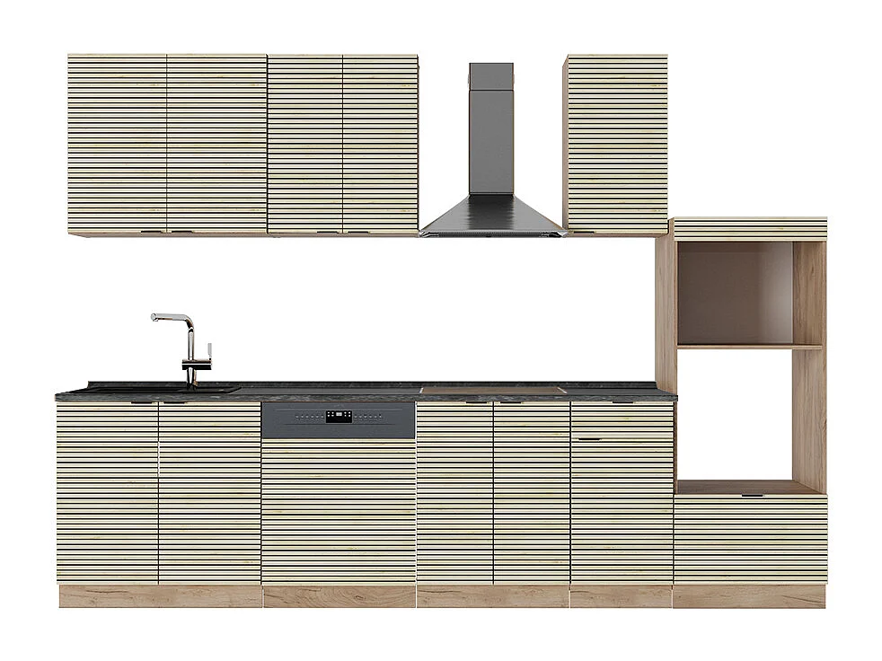 Aneks kuchenny panel dębowy/dąb goldkraft 300x60x81.6 fame-line 4780399 - obrazek 1