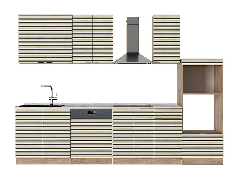 Aneks kuchenny panel dębowy/dąb goldkraft 300x60x81.6 fame-line 4781171 - obrazek 1