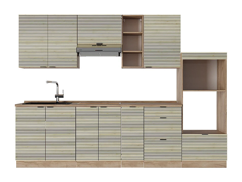 Aneks kuchenny panel dębowy/dąb goldkraft 280x60x81.6 fame-line 4781247 - obrazek 1