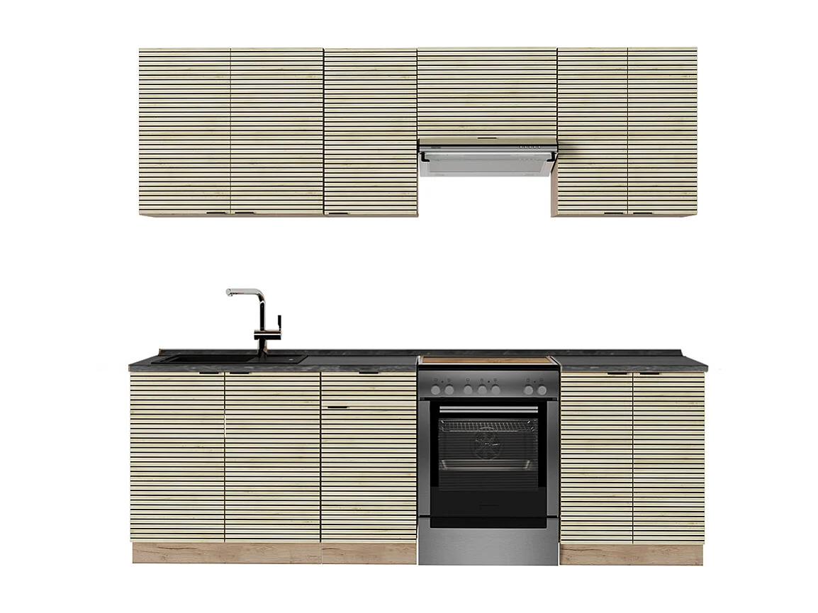 Aneks kuchenny panel dębowy/dąb goldkraft 240x60x81.6 fame-line 4781176 - obrazek 1