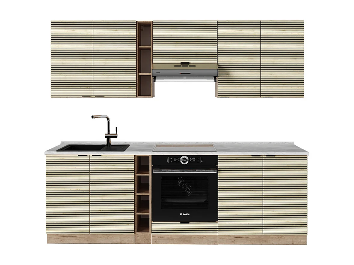 Aneks kuchenny panel dębowy/dąb goldkraft 235x46x81.6 fame-line 4781513 - obrazek 1