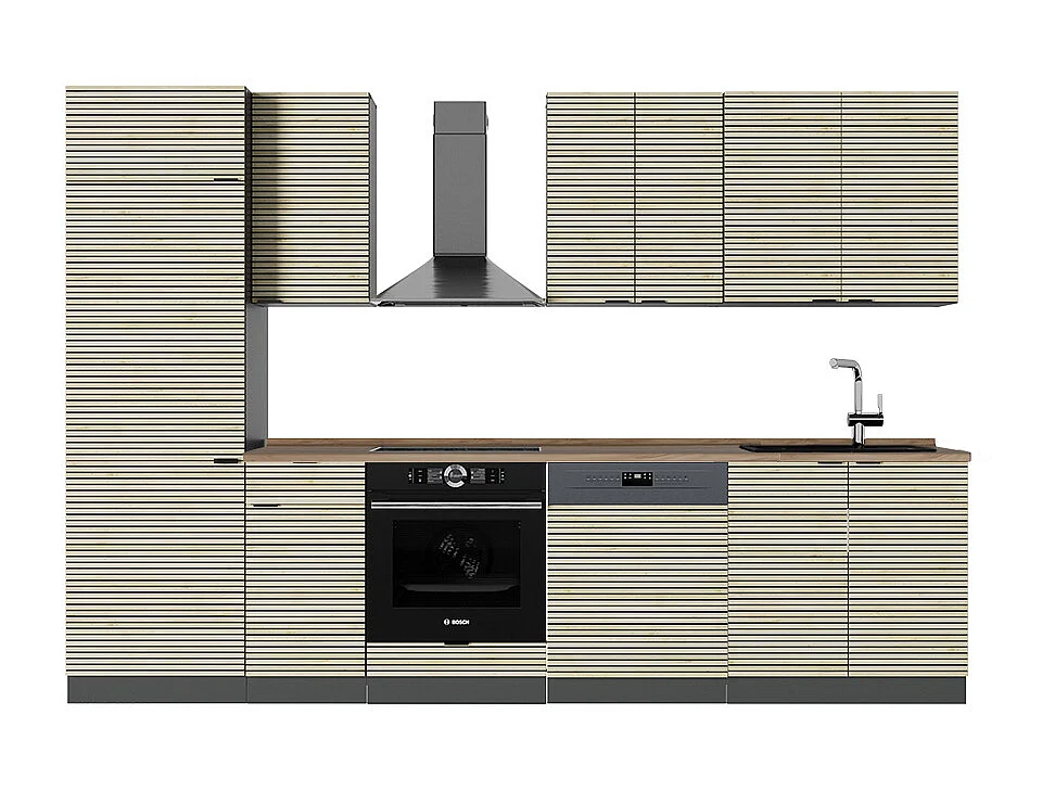 Aneks kuchenny panel dębowy/antracyt 300x60x81.6 fame-line 4781728 - obrazek 1