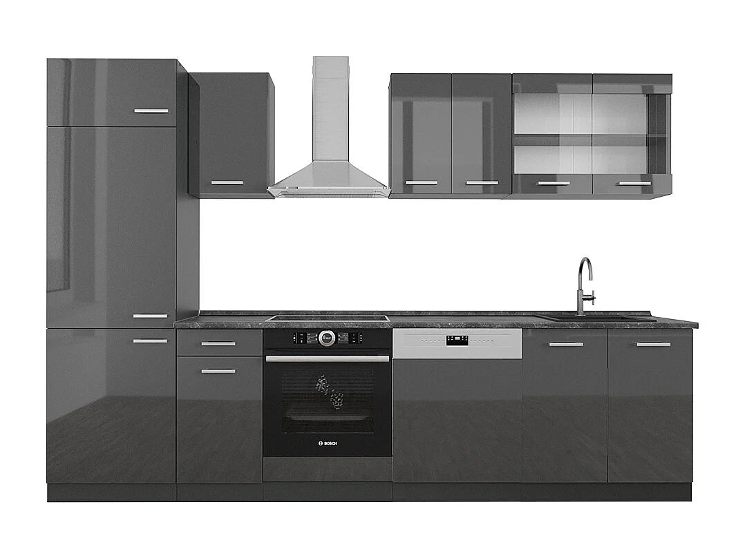 Aneks kuchenny antracyt wysoki połysk/antracyt 300x60x81.6 r-line 4781965 - obrazek 1