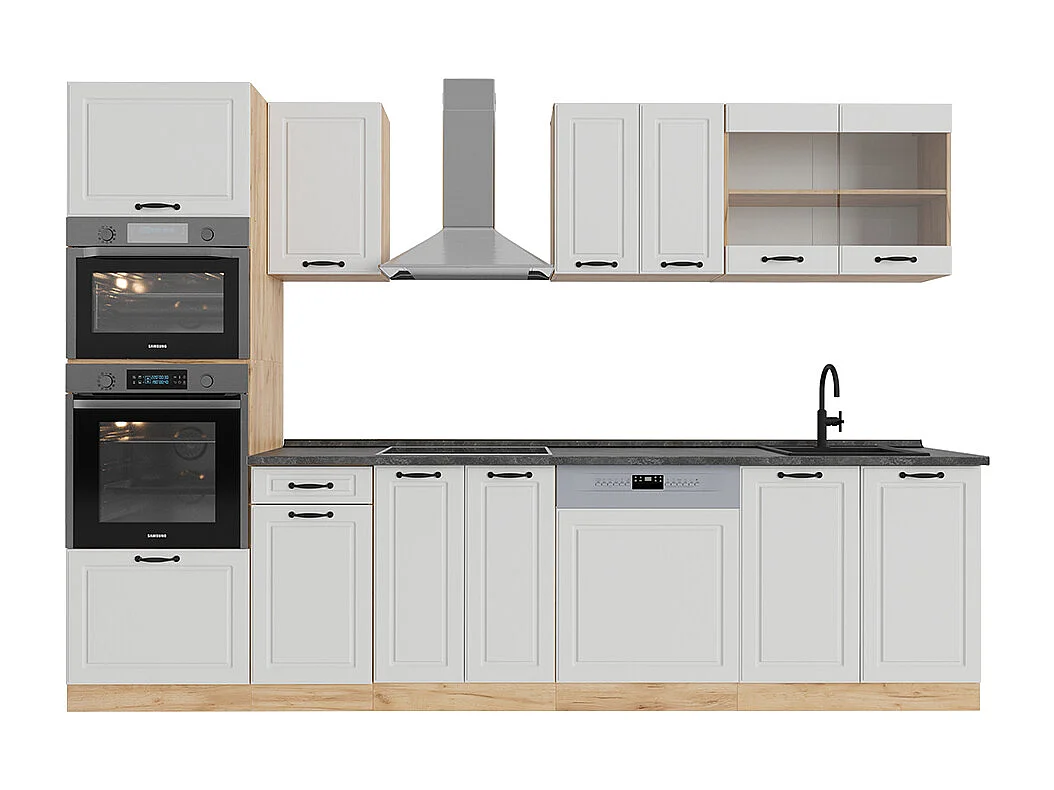 Aneks kuchenny biały dworek/złoty dąb 300x60x81.6 r-line 4779565 - obrazek 1