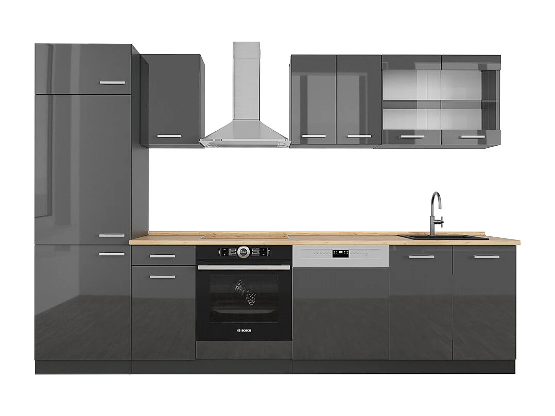 Aneks kuchenny antracyt wysoki połysk/antracyt 300x60x81.6 r-line 4780124 - obrazek 1