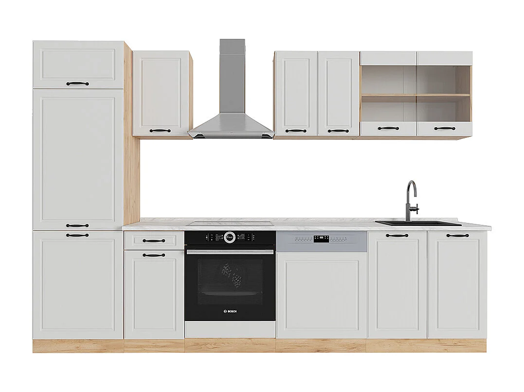 Aneks kuchenny biały dworek/złoty dąb 300x60x81.6 r-line 4779233 - obrazek 1