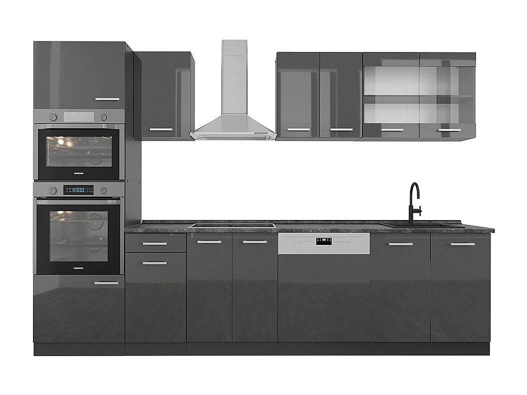 Aneks kuchenny antracyt wysoki połysk/antracyt 300x60x81.6 r-line 4779876 - obrazek 1