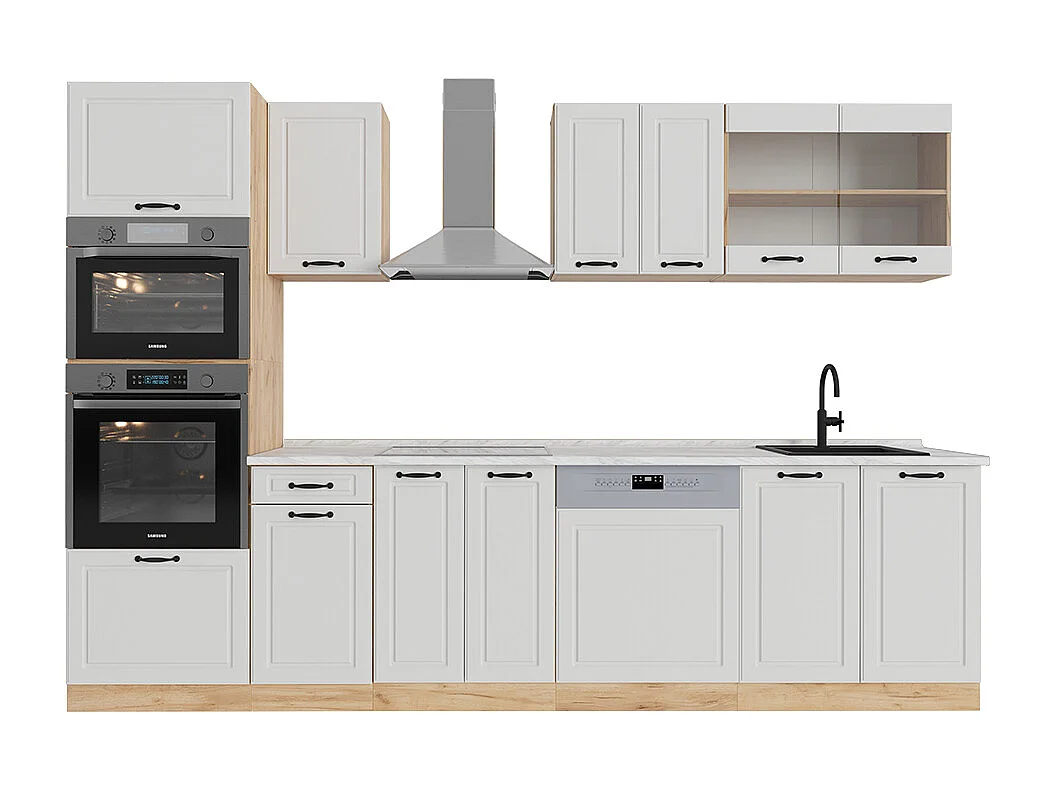 Aneks kuchenny biały dworek/złoty dąb 300x60x81.6 r-line 4780215 - obrazek 1