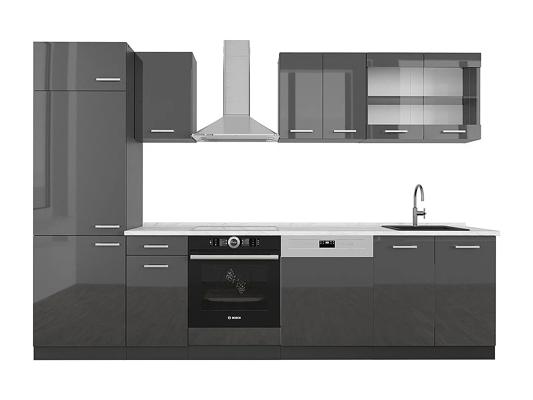 Aneks kuchenny antracyt wysoki połysk/antracyt 300x60x81.6 r-line 4781096 - obrazek 1