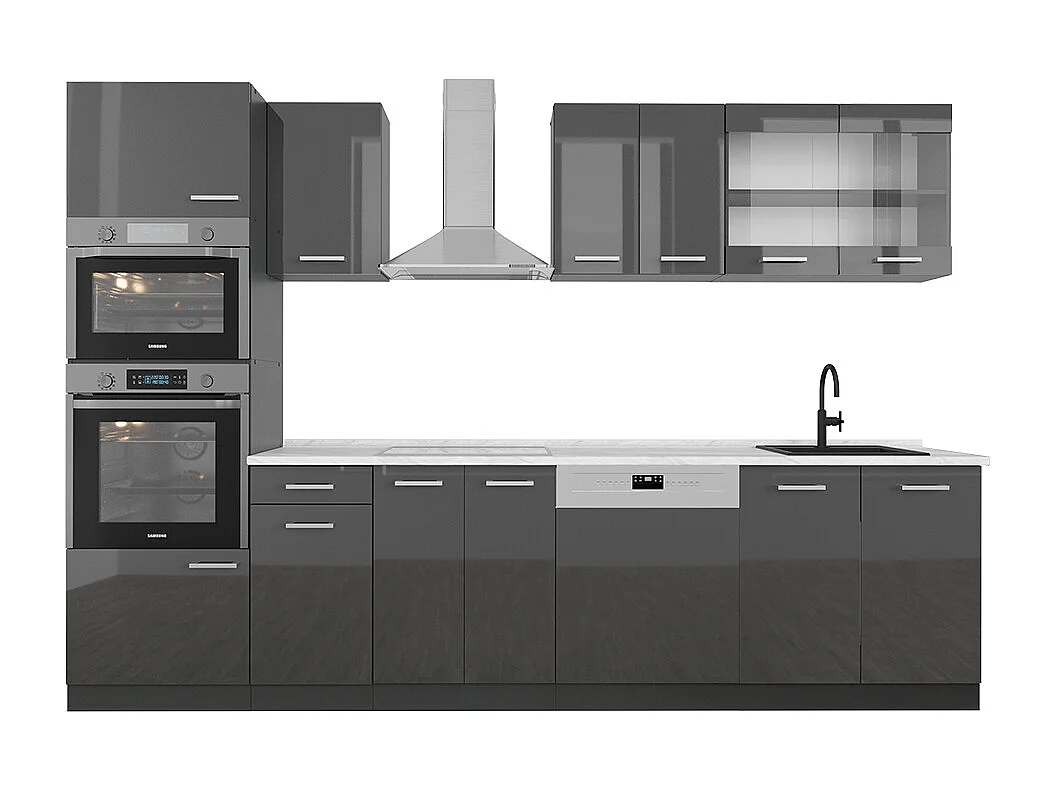 Aneks kuchenny antracyt wysoki połysk/antracyt 300x60x81.6 r-line 4782260 - obrazek 1