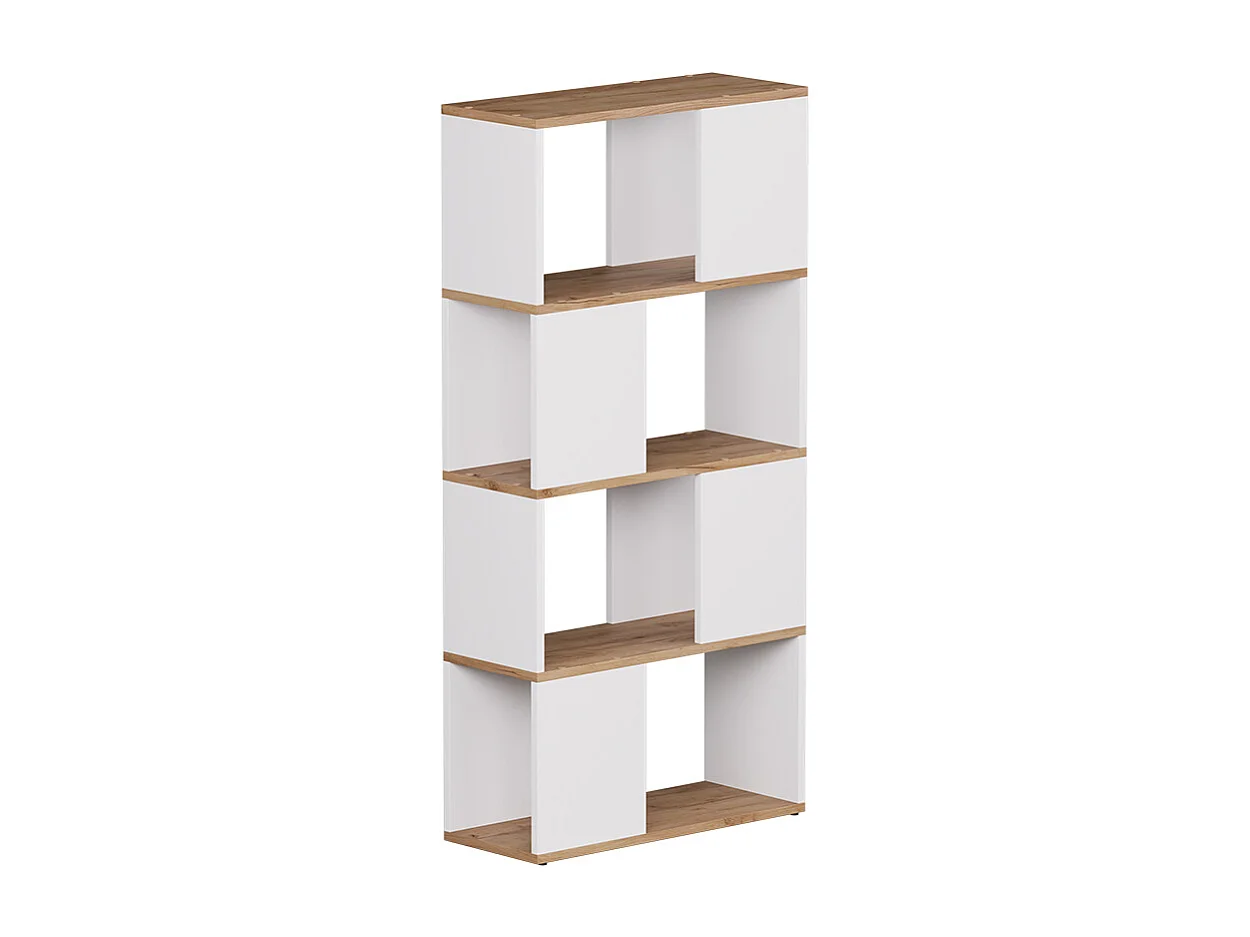 Dzielnik pokoju biały/złoty dąb 60x24x124.5 eneos 4775324 - obrazek 1