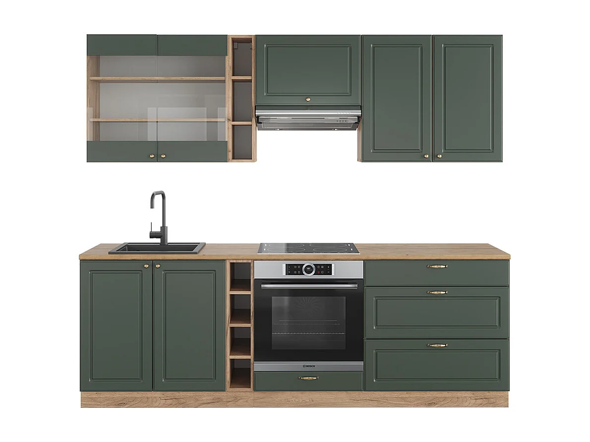 Aneks kuchenny green-gold country/gold power oak 235x46x81.6 fame-line 4779382 - obrazek 1