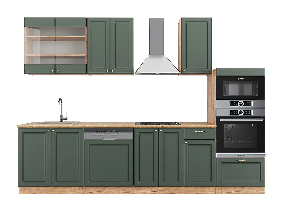 Aneks kuchenny green-gold country/gold power oak 300x46x81.6 fame-line 4779744 - obrazek 1