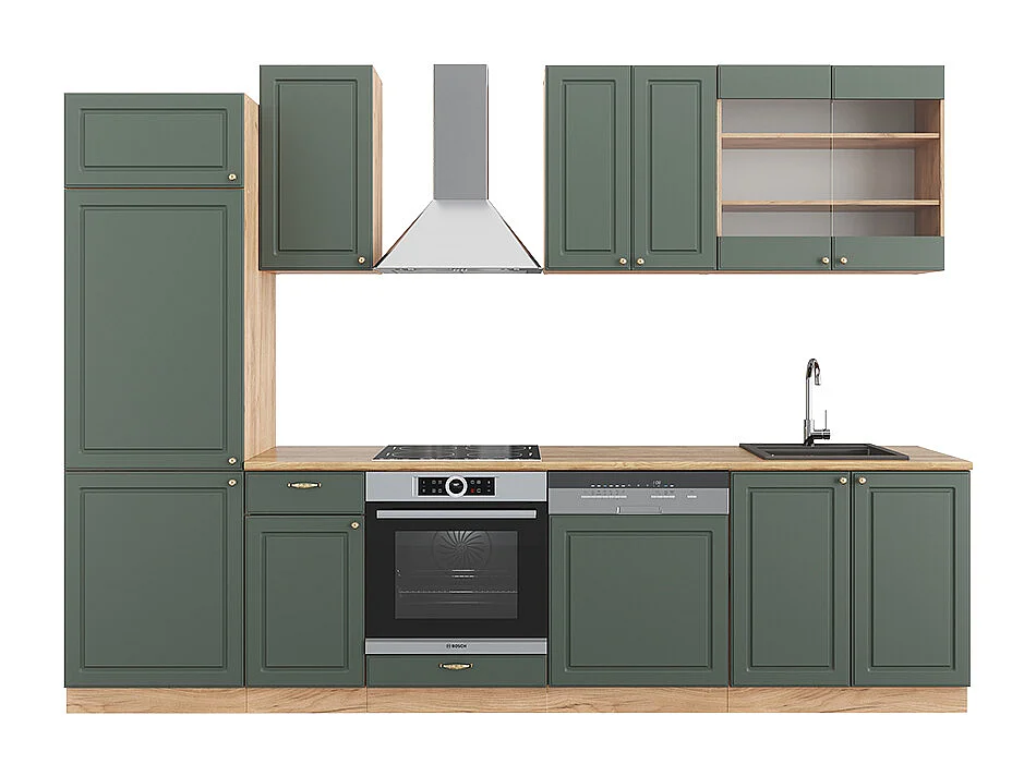 Aneks kuchenny green-gold country/gold power oak 300x46x81.6 fame-line 4781695 - obrazek 1