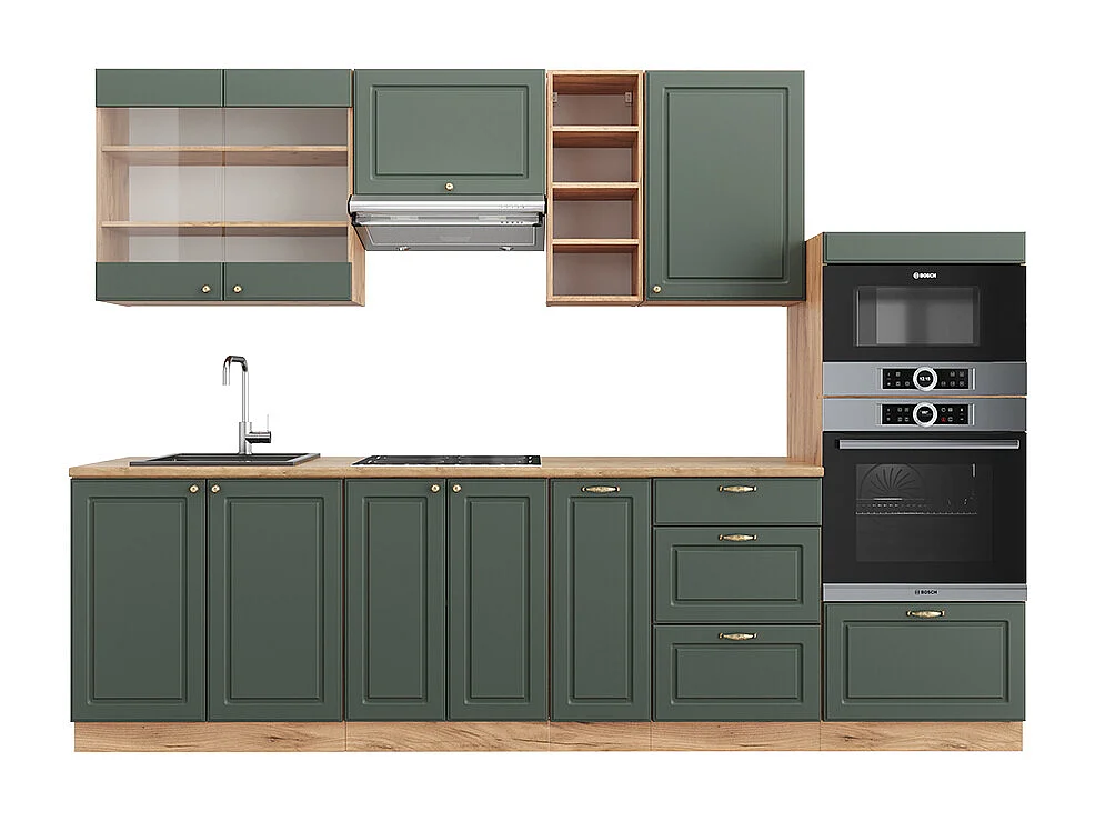 Aneks kuchenny green-gold country/gold power oak 280x46x81.6 fame-line 4781992 - obrazek 1